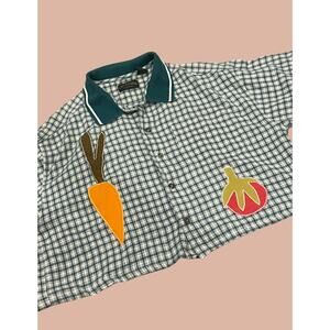 Upcycled Large Cropped Button Down